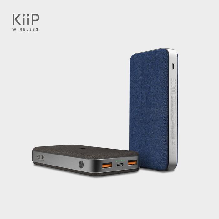 KIIP WIRELESS POWER BANK 10W FAST CHARGING PD&QC 20W 20000MAH Hitam