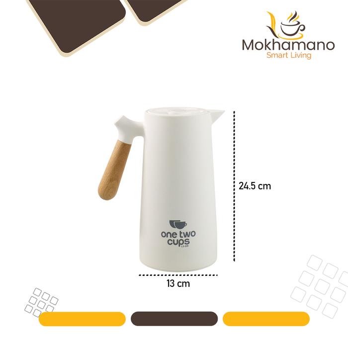 Gambar OTC Thermos Teko Air Teh Kopi Thermal Cup 1000ml JNLS029 Hitam Putih - Putih dari Mokhamano Coffee undefined Tokopedia