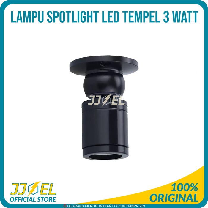 Gambar Lampu Spotlight Sorot LED Tempel Rak Etalase Lemari Kabinet 3 Watt 3W - Hitam dari JJEL Official undefined Tokopedia