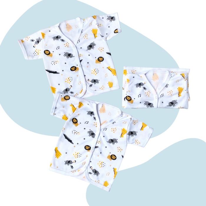 Gambar baju bayi 6pcs kancing depan doubleknit fiyeli full print - lengan panjang, 6pcs dari Bajuanakmyson03 undefined Tokopedia