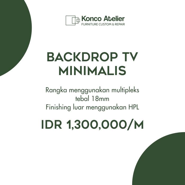 Gambar BACKDROP TV MINIMALIS MULTIPLEKS FINISHING HPL - BACKDROP TV dari Kitchen Set Bandung undefined Tokopedia