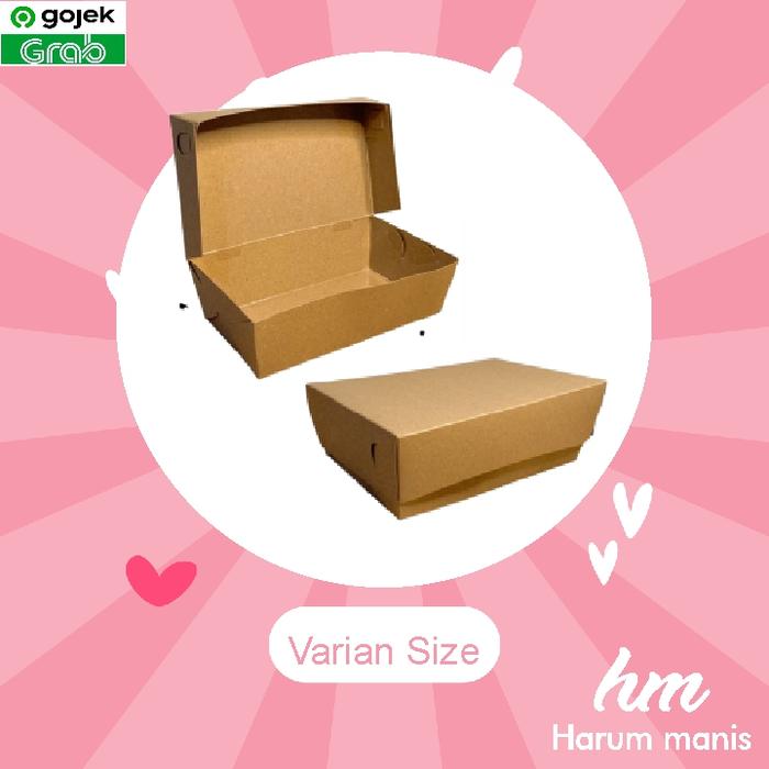 Gambar Paper Lunch Box Kraft / Kotak Makan Karton 310 GSM - M dari Harum Manis Mart undefined Tokopedia