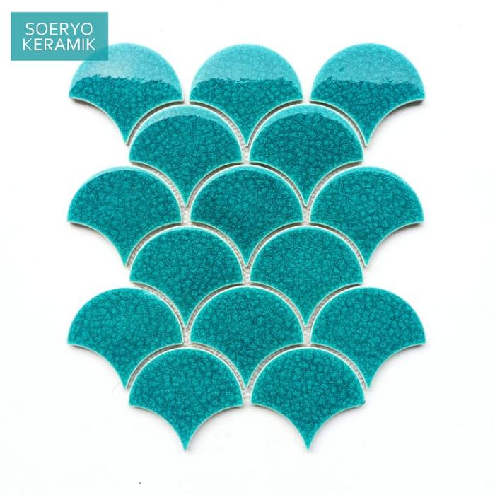 Gambar Keramik Dinding Kamar Mandi / Dapur Duyung Glossy uk. 30x33 cm - Biru A dari TOKO KERAMIK SOERYO cabang Bandung undefined Tokopedia