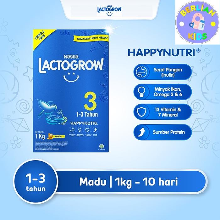 Gambar Nestle Lactogrow 3 Happynutri Madu 1 kg dari Berlian_Kids undefined Tokopedia