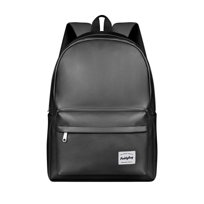 Gambar Paddy Basic Leather Backpack - Tas Ransel Kulit Sekolah Serbaguna - Black dari Paddy Official undefined Tokopedia