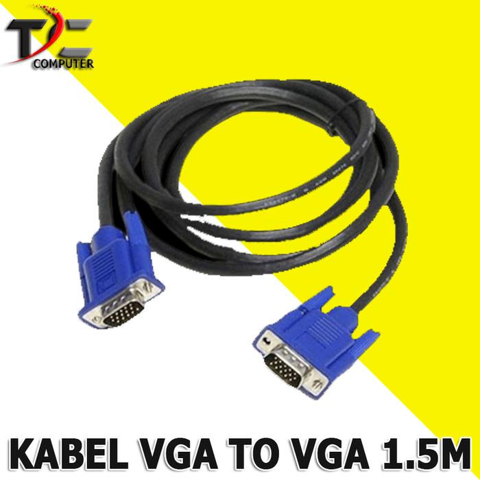 Gambar KABEL VGA TO VGA 1.5M 3M 5M 10M 15M CABLE VGA Monitor PC - 1.5M dari TECH COMP JAYA undefined Tokopedia