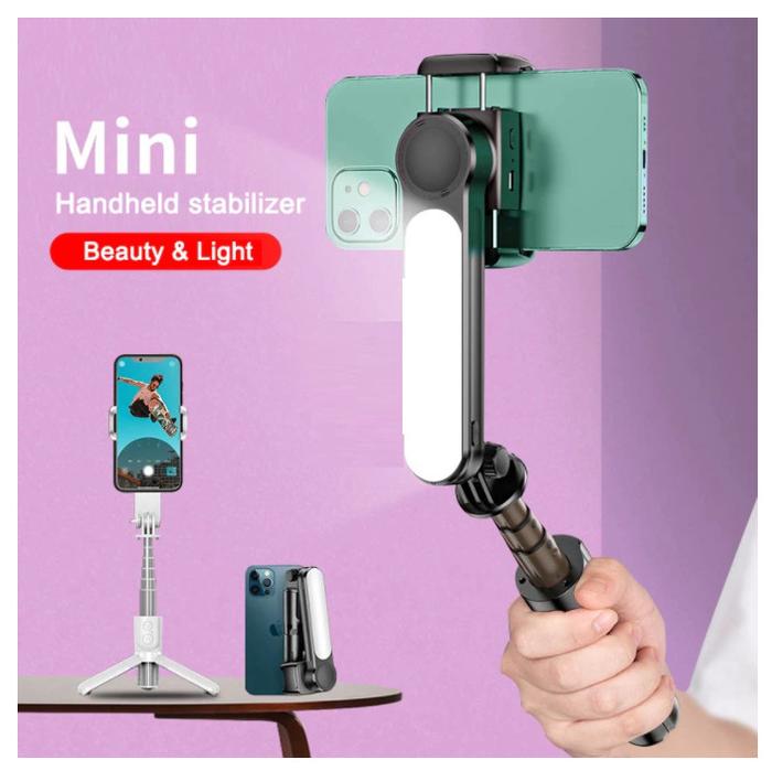 Gambar L09 Gimbal Stabilizer Selfie Stick Tripod Shooter Lampu HP Smartphone - GIMBAL L09 dari VQ TECHNOLOGY undefined Tokopedia