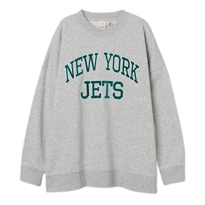 Gambar Crewneck sweatshirt pria wanita H&M New york jets grey - Abu-abu, S dari Rayyan.Collection undefined Tokopedia