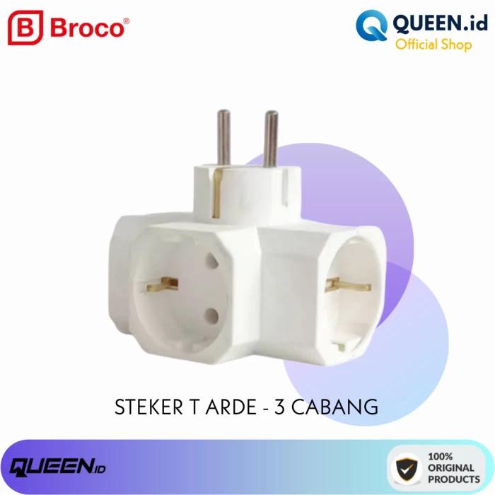 Jual BROCO Steker Arde T 3 Cabang Oversteker Sambungan Stop kontak ...