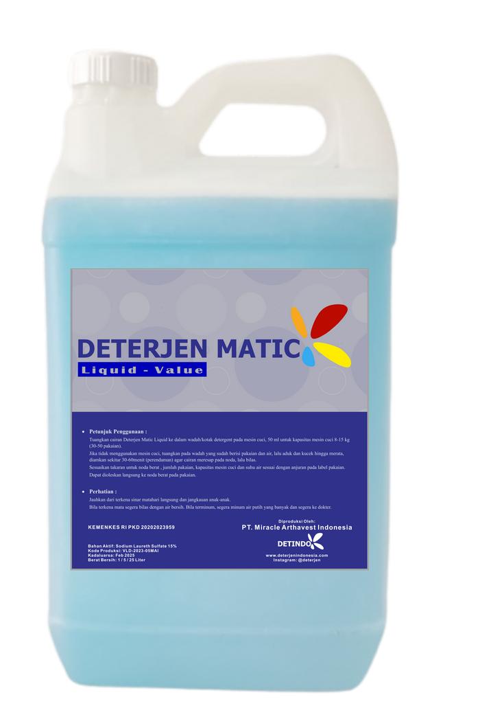 Gambar Deterjen Matic Laundry 5 Liter | Value - Liquid | Cair - Hemat Premium - BIRU/Ivy dari Detindo Murawangi undefined Tokopedia