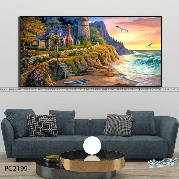 Jual lukisan pantai / lukisan pemandangan