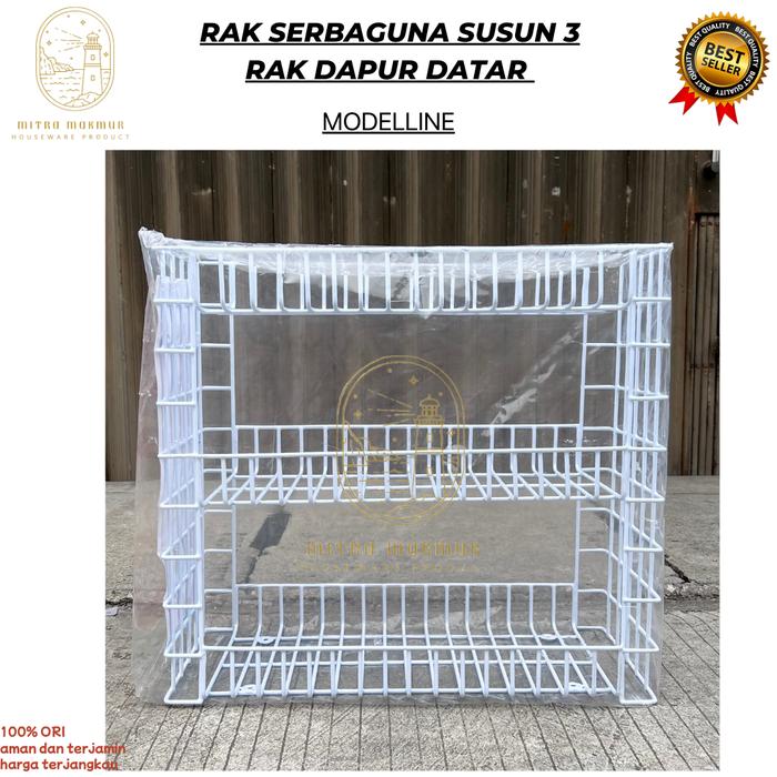 Gambar New!! Rak Serbaguna 3-4-5 Susun Modelline / Rak Piring Rata / Datar - SUSUN 3 RATA dari WHAREHOUSE MITRA MAKMUR undefined Tokopedia