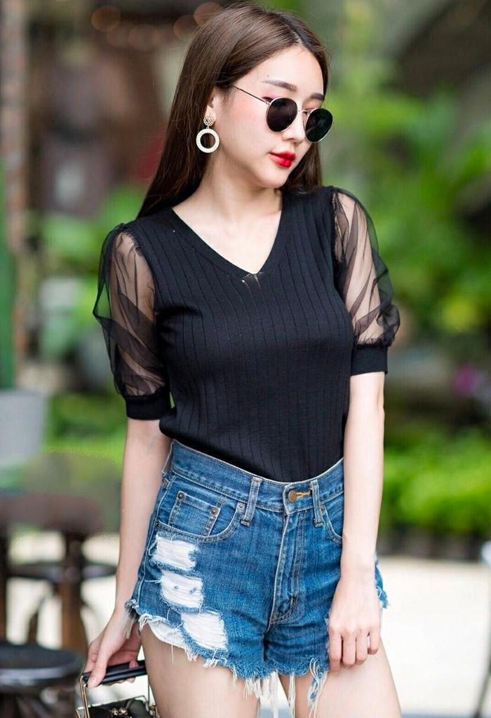 Gambar KV Combi Rajut [Baju Atasan Wanita 0133] SJ1 - Hitam dari SuperModel New Generation undefined Tokopedia