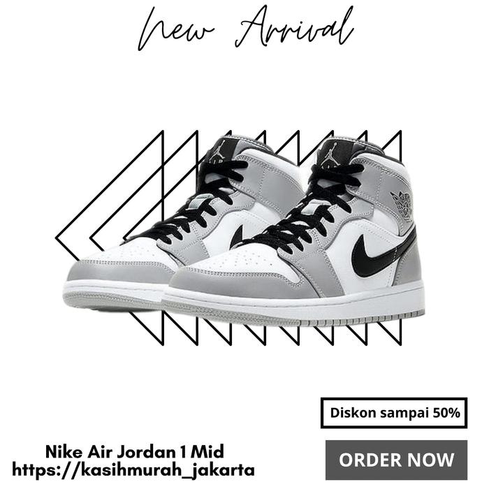 White Jordan Mid Smoke Grey 39 100% ORIGINAL MATERIAL