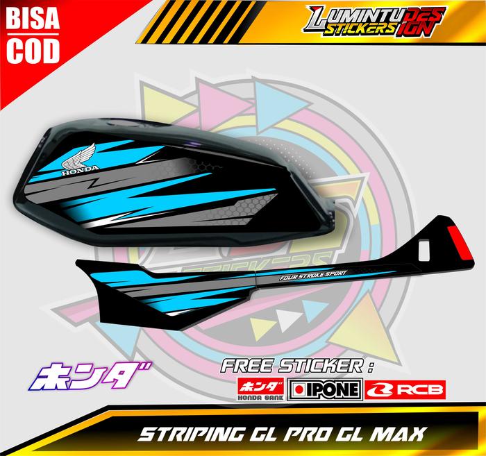 Gambar STRIPING VARIASI GL PRO - GL MAX / STICKER LIST VARIASI MOTOR HONDA GL - Biru Muda dari Lumintu Stickers Design undefined Tokopedia