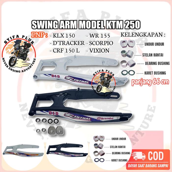 Gambar Swing arm KTM new lislas pnp KLX CRF WR VIXION SCORPIO - Hitam, WR 155 dari syifa_plur undefined Tokopedia