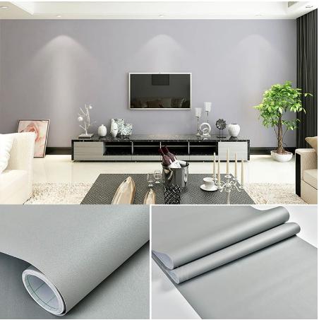 Gambar Wallpaper Dinding Polos - Kamar Tidur Ruang Tamu Studio Wallstiker - Abu Muda dari homewallpaperr undefined Tokopedia