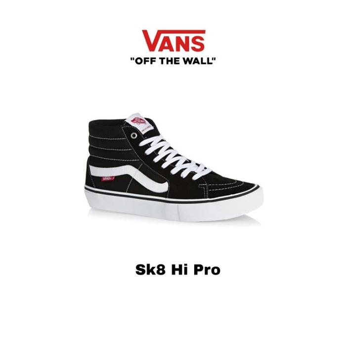 Vans Sk8 Hi Pro Classic Black White Original 41