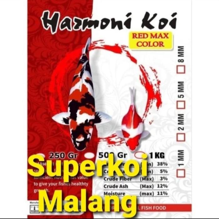 Gambar Harmoni Koi 10kg Pakan Koi Red Max warna Growth Ikan - Grow 8mm - Red Max Warna dari SUPERKOI MALANG undefined Tokopedia