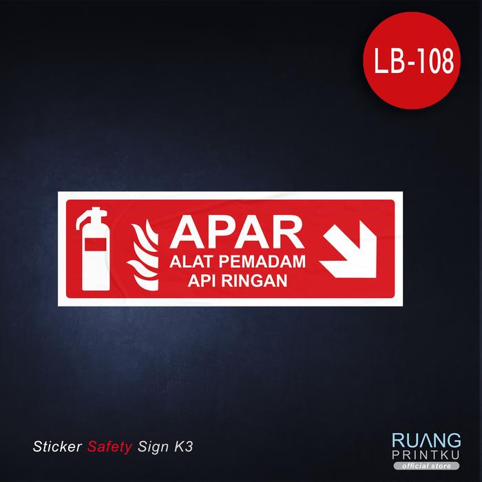 Gambar Stiker Safety Sign K3 Rambu APAR Alat Pemadam Api Ringan - Pojok Kanan dari Ruang Printku undefined Tokopedia