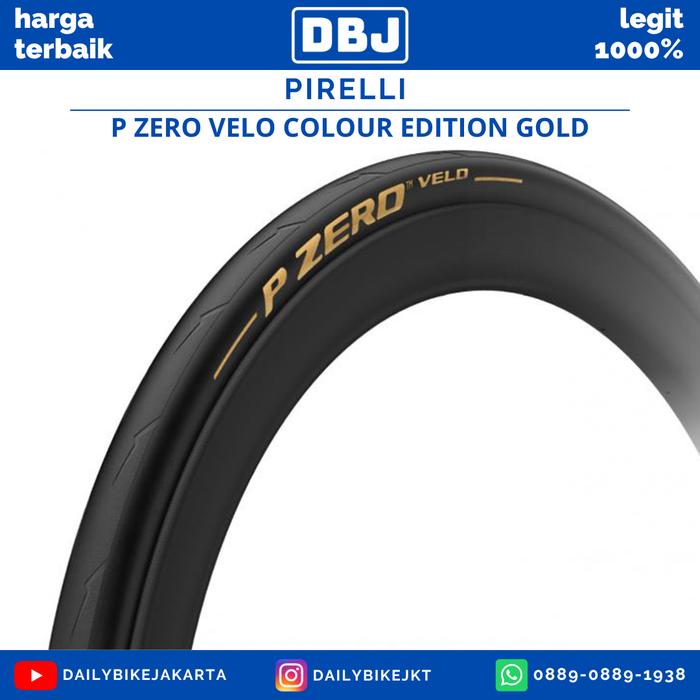 Gambar BAN LUAR SEPEDA ROADBIKE PIRELLI P ZERO VELO COLOUR EDITION CLINCHER - 700X28|GOLD dari Daily Bike Shop_NEW undefined Tokopedia