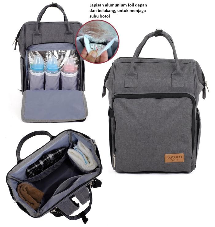 Gambar Tas Bayi / Cooler Bag / Diaper Bag Asi / Ransel / Backpack Tuturu dari henzshops undefined Tokopedia