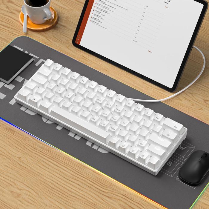 Gambar Keyboard Mechanical ZA646 60% Gaming Mechanical Keyboard - Putih, Biru dari zetagamingstore undefined Tokopedia