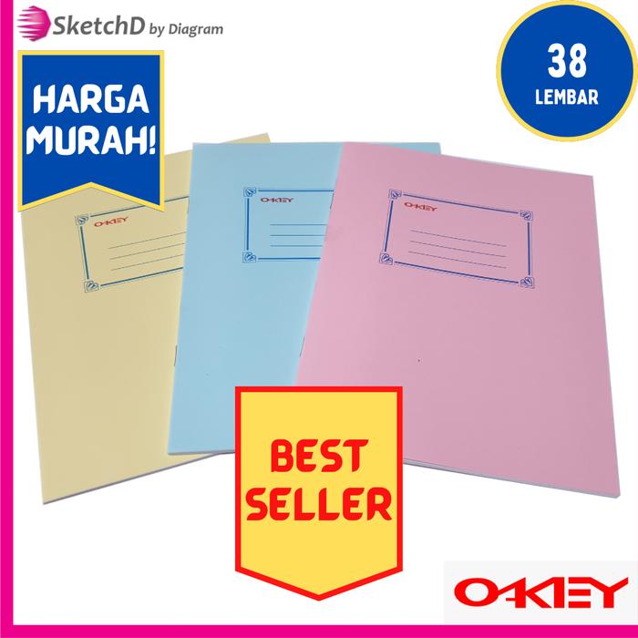 Gambar Buku Tulis Okey 38 lembar - 21 x 16 cm Buku Catatan sekolah Note book - polos dari SketchD undefined 3 Tokopedia