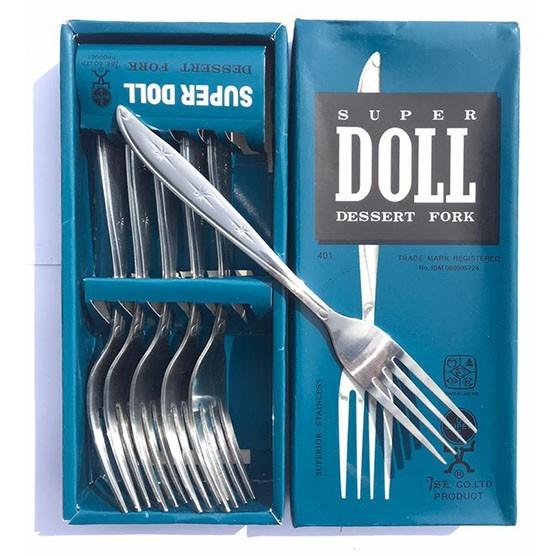 Gambar (6 pcs) Sendok / Garpu Makan SUPER DOLL Tebal Stainless Steel Original - GARPU, SUPER DOLL dari xoxo mall_NEW undefined Tokopedia