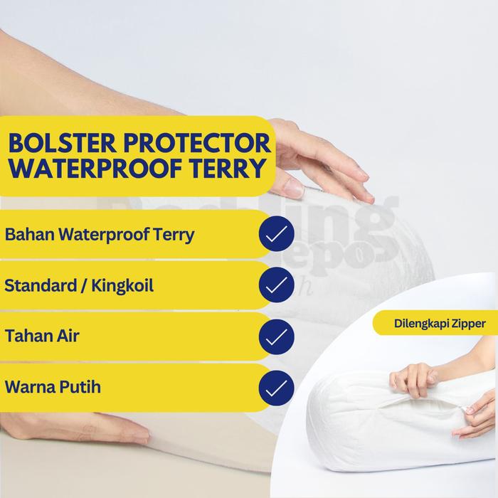 Gambar Bedding Depo Pelindung / Protector Guling Waterproof Terry - Guling 38x90 dari Bedding Depo Cendrawasih undefined Tokopedia