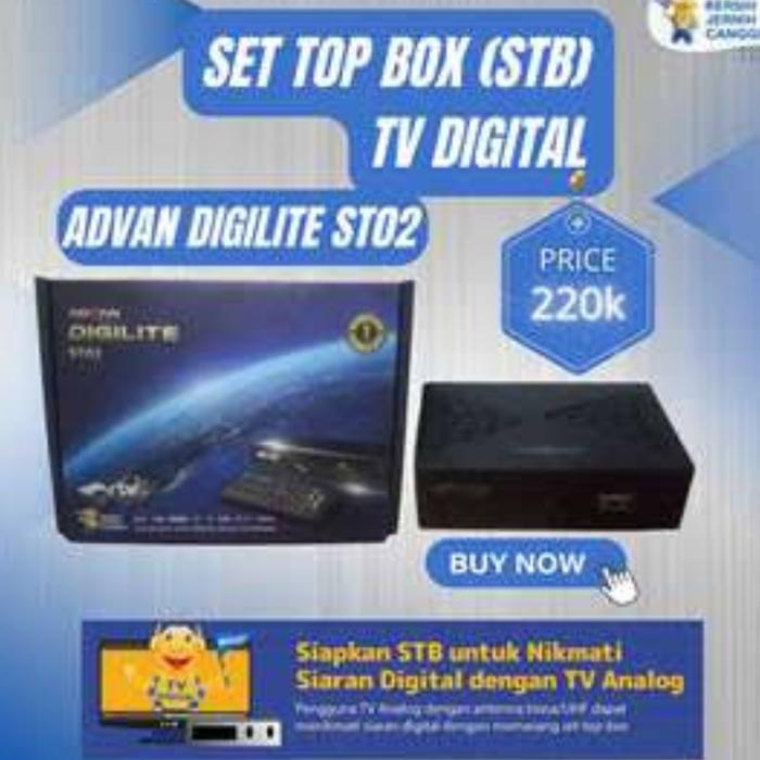Gambar STB SETOPBOX SETOP BOX RECEIVER SET TOP BOX LED TV DIGITAL TV TABUNG - ADVAN + DONGLE dari Wahana Agung Electronic undefined Tokopedia