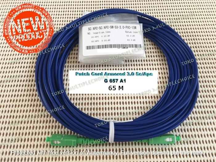 Gambar Patch Cord Armored SC/APC to SC/APC-SM-SX-3.0-PVC~CORNING/FURUKAWA-65M - FURUKAWA-65M dari Toko Multiple25 undefined Tokopedia