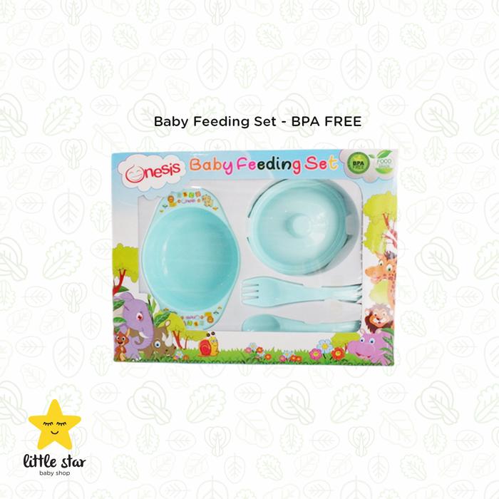 Gambar Baby Feeding Set Onesis | Alat Makan Bayi | Set Makan Anak - Kecil Hijau dari Little Star Baby Shop_NEW undefined Tokopedia