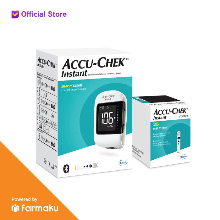Promo Accu-Chek Instant Paket Alat Cek Tes Gula Darah (Alat, Strip