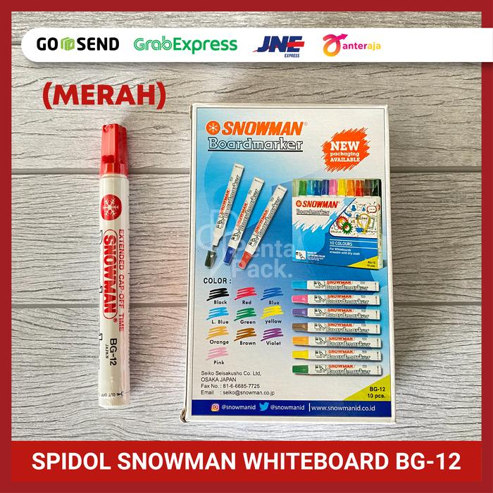 Gambar Spidol White Board Snowman BG-12 / BG12 Papan Tulis Whiteboard - Hitam dari Penta Pack undefined 4 Tokopedia