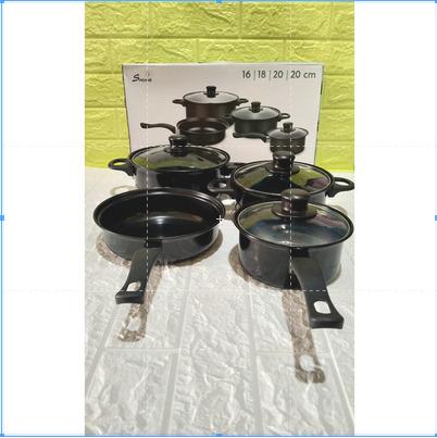 Gambar Panci Set 13 IN 1 & 7 IN 1 Warna / Cookware Set Tutup Kaca - 7 IN 1, Bubblewarp dari grosirserbagunamedan168 undefined Tokopedia