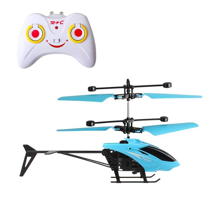 Gambar GROSIR MAINAN ANAK HELIKOPTER SENSOR TANGAN HELICOPTER REMOTE CONTROL - REMOTE BIRU dari KADOJASPER undefined Tokopedia