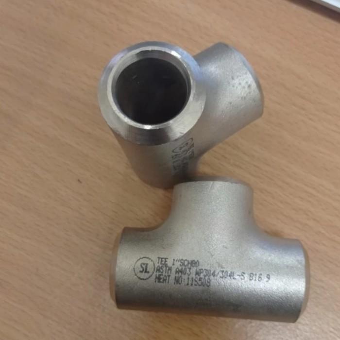 Jual Tee Las Stainless SS304 SCH80 3/4