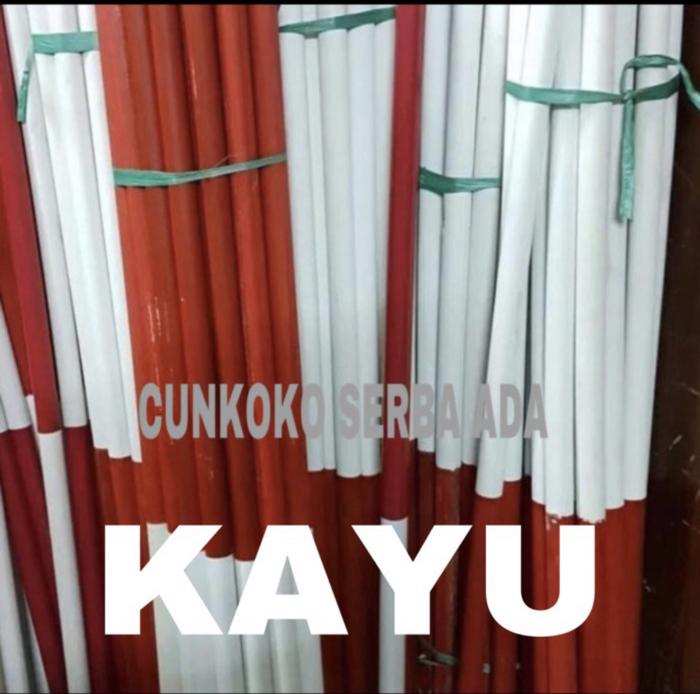Gambar TONGKAT KAYU / TONGKAT PRAMUKA MERAH PUTIH / 1 BATANG dari CUNKOKO SERBA ADA undefined Tokopedia