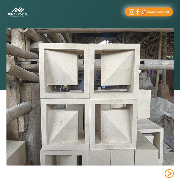 Jual Roster Beton/Roster Modern /Lubang Angin minimalis putih - Durian ...