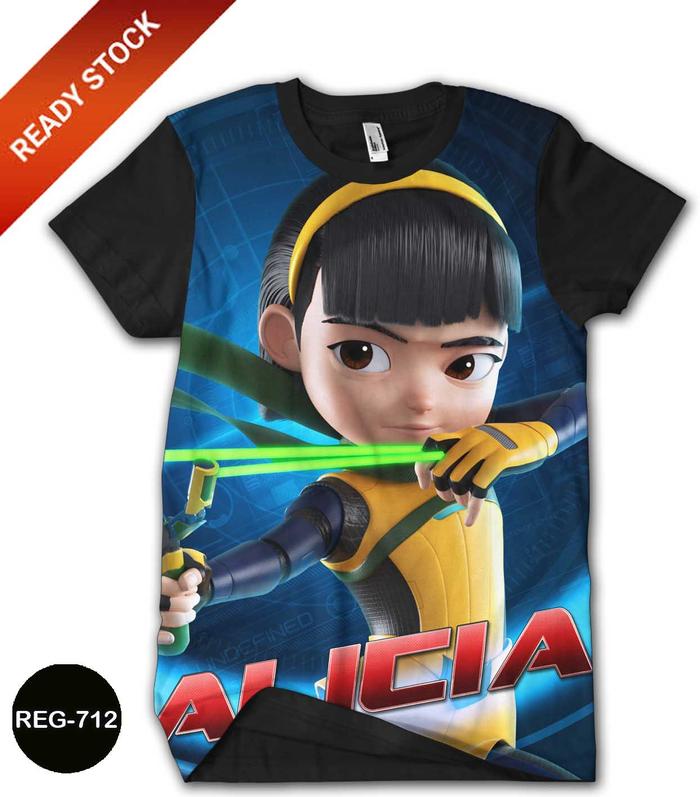 Gambar Kaos Ejen Ali Alicia Baju Anak Ejen Ali Trendy dan Terlaris #REG-712 - Hitam, No.3 (5-8 thn) dari Kaos Printing 3D undefined Tokopedia