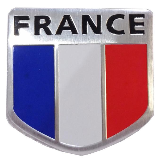 Gambar Emblem logo Bendera Negara Bahan Alumunium Sistem Tempel - PRANCIS dari mayahelm undefined Tokopedia