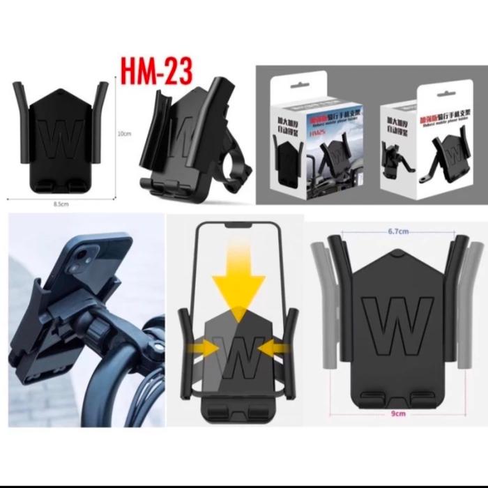Gambar Holder stang motor sepeda HM23 robust mobile phone holder dari LUCKY-STAR1 undefined Tokopedia