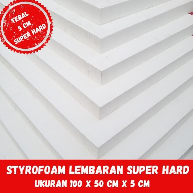Gambar styrofoam lembaran 5 cm hard premium ukuran 100 x 50 x 5 cm - 50 x 50 cm dari Sultan Andhraa undefined Tokopedia