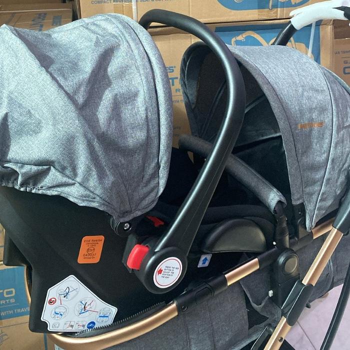 Gambar Stroller Babydoes Pronto R / Cabin Size Reversible 2222 - R ts+ Mid Grey dari ModernMoms undefined Tokopedia