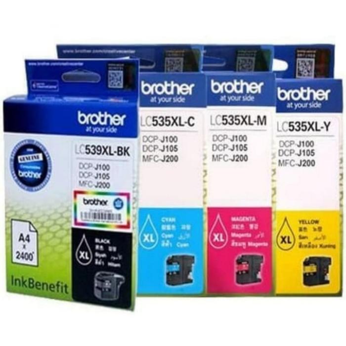 Jual Tinta Brother LC539 /LC535 B,C,M,Y original printer DCP-J100, DCP ...
