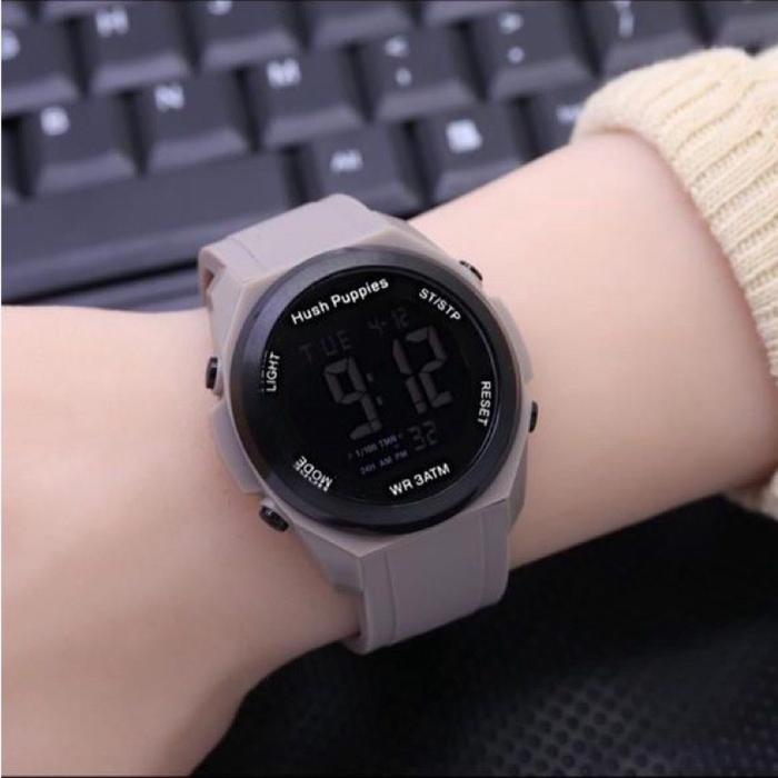 Gambar (BISA COD) JAM TANGAN WANITA/PRIA HUSHPUPPIES DIGITAL JJ-4390 - Cokelat dari SkyArloji undefined Tokopedia