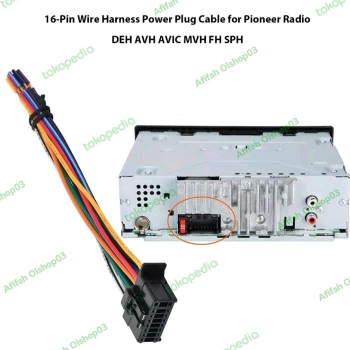 Genuine Pioneer Wire Harness for (Jual Socket kabel audio head