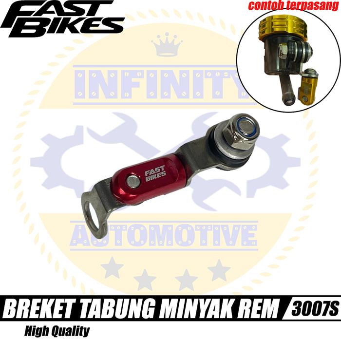 Gambar Breket Tabung Minyak Rem Cnc FAST BIKES universal semua motor - Merah dari Infinity Automotive undefined Tokopedia