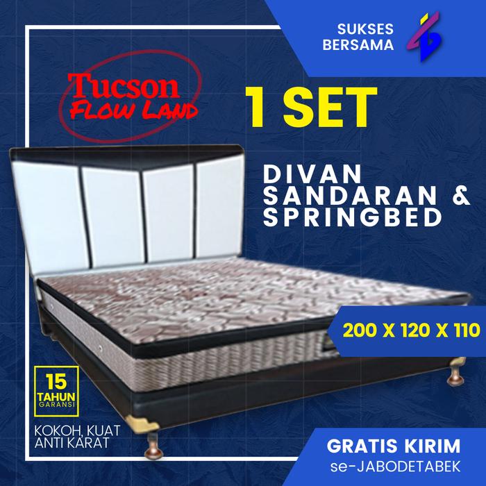 Gambar 1 SET DIVAN + SANDARAN + SPRINGBED PLUSH STOP | GRATIS KIRIM - 200 x 120 x 110 dari @suksesbersamasb undefined Tokopedia